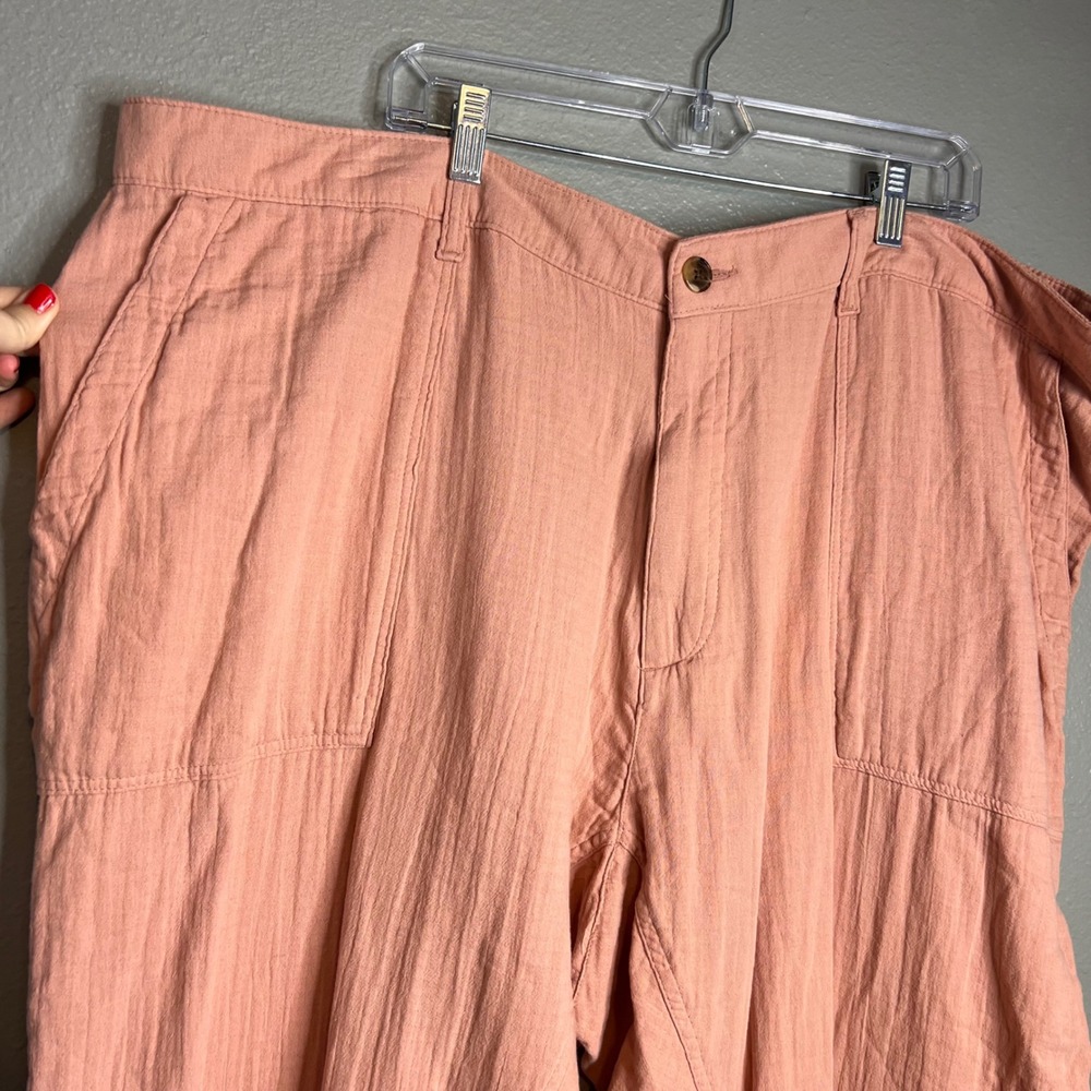Old Navy Slouchy Tapered Coastal Pant Plus Size 26 High Rise Cotton Gauze  NWT‎ - Picture 6 of 8